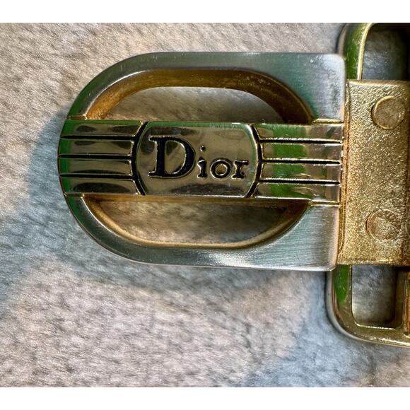 Vintage Christian Dior Gold Belt Buckle Made in Italy main image 5